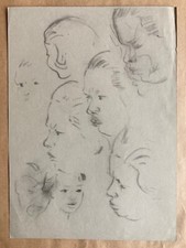 Schizzo Disegno Ritratto Teste