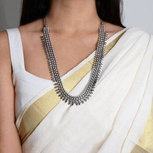 Collana lunga argento - collana,