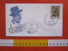 A.18 ITALIA FDC F.D.C. FRANCOBOLLO 1974 PUCCINI MUSICA MUSIC AS SAVONA