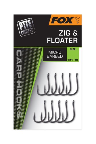 Fox carp hooks ptfe zig - -, &