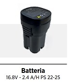 Batteria al litio 16.8V-2Ah