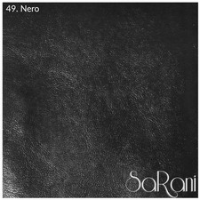 Tessuto Ecopelle Finta Pelle Martellata Tappezzeria Rivestimento Nero 50 Cm 