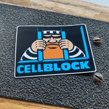 Adesivo Santa Cruz blocco cellulare prigioniero skateboard - anni '80