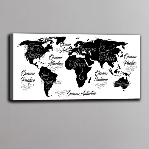 Quadro moderno planisfero - moderno,
