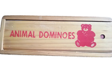 Gioco Domino Vintage. Legno, Animali E  Numeri