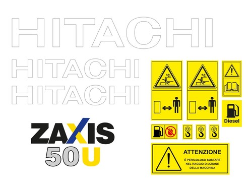 Kit adesivi escavatore hitachi - kit,