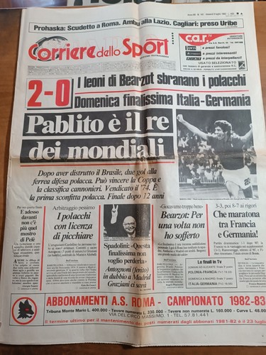 Corriere dello sport 1982 - corriere,