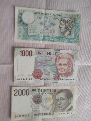 Lotto banconote italia - italia, 500