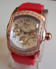 Men's Rose Gold Finish Red