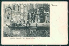 Venezia Città Riva d'Approdo San Giovanni Paolo Gondole cartolina RT7230