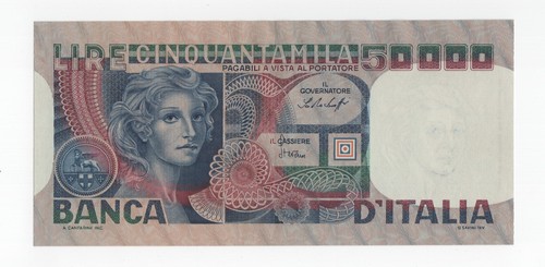 50000 lire volto - di, donna