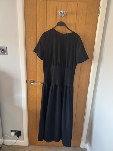 Abito midi denim blu scuro
