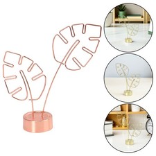  2PCS Clip Porta Carte Segnaposto - Supporto Porta Memo - Forma Foglia Appunti Immagini