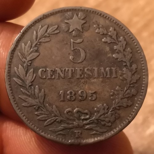 Moneta centesimi 1895 - moneta, 5