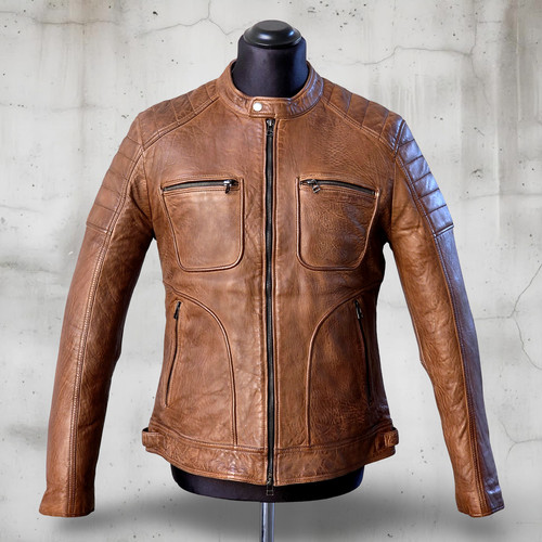 Giubbotto pelle modello biker