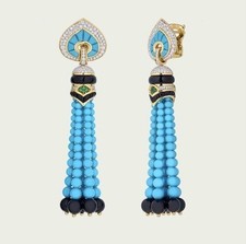 Perline turchesi Orecchini con