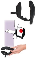 Vibratore anale in silicone stimolatore prostata con anello fallico ritardante