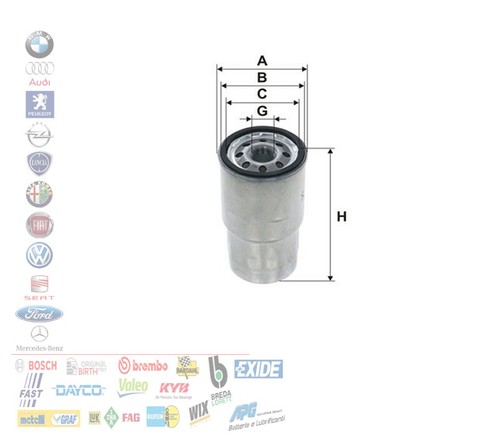 Filtro carburante mitsubishi - carburante,