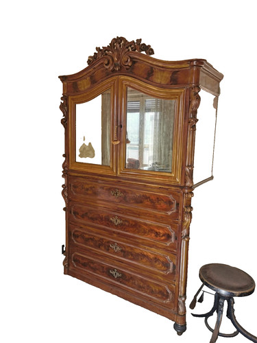 Antica chiffonier secretaire - chiffonier,