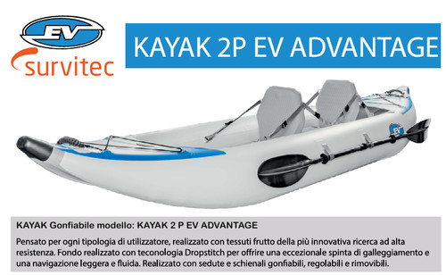 Kayak advantage gonfiabile pvc - advantage,