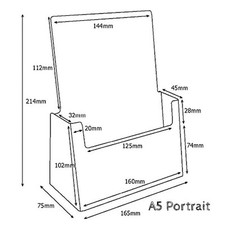 Porta volantini in perspex