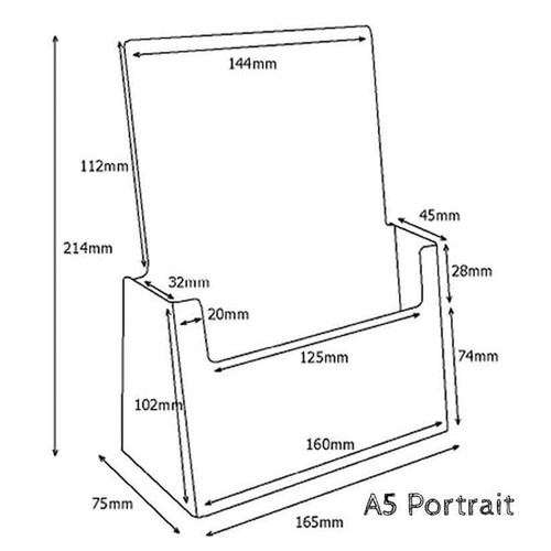Porta volantini perspex - in,