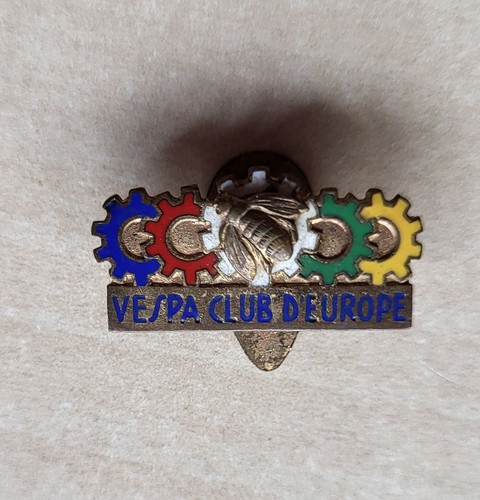 Vintage enamel vespa - vintage,