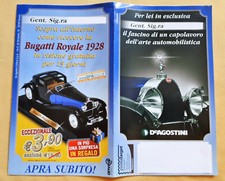 DEPLIANT PUBBLICITARIO DE AGOSTINI BROCHURE MODELLINO BUGATTI ROYALE - NOVARA