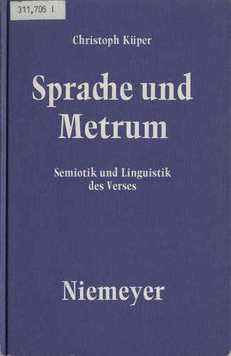 Sprache und metrum - und,