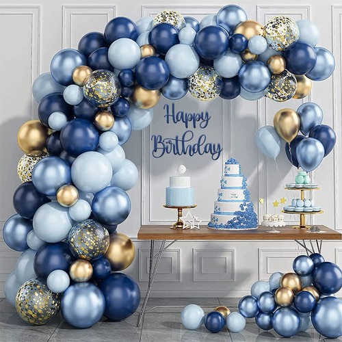 Kit arco palloncini blu oro - kit, e