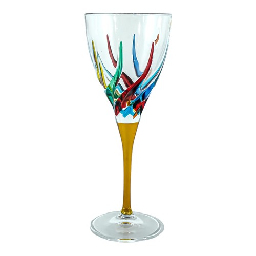 Murano vino vetro dipinto - vino,