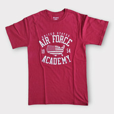 Champion tshirt uomo cotone rossa air force academy Usa tg.S