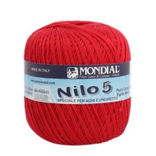 COTONE MONDIAL"  NILO 5" PER UNCINETTO GOMITOLO DA 100 GRAMMI PURO COTONE MAKO'