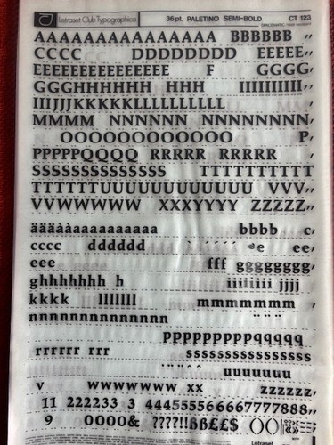 Letraset lettere istantanee - lettere,