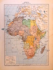 Carta geografica antica AFRICA