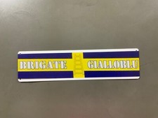 Targa in metallo “Brigate GialloBlu”, Hellas Verona, 40x10 cm
