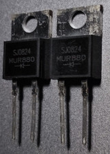 2x Diodo Raddrizzatore MUR880, 800V 8A, ORIGINALI, NUOVI (NOS)