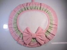 FIOCCO NASCITA/COCCARDA "OVALE" CON AIDA DA RICAMARE