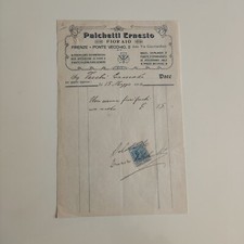 1916 Fioraio Palchetti Ernesto Ponte Vecchio Firenze Ricevuta C00738