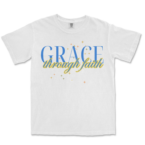 Maglietta grace through - maglietta, faith