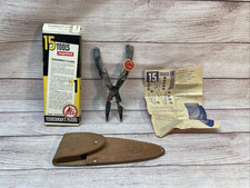 ABC Coltello Attrezzo da Pescatore Crimpatore con Fodero in Pelle, Made in Solingen Germania