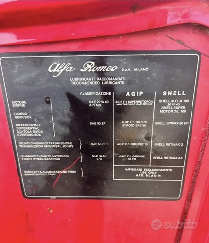 Cofano anteriore alfa - cofano, gt