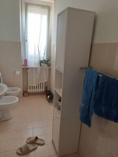 Mobile Alto Bagno 6 Ripiani 180x30x30cm Armadio Salvaspazio Asciugamani Colonna