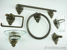 Set bagno ottone brunito - set,