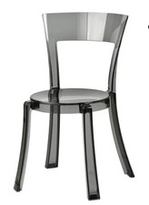 4 sedie trasparenti scure