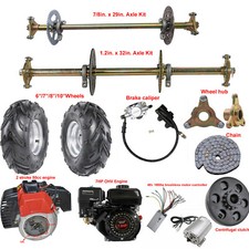 Go Kart ATV Kit Assale Posteriore Live Pinza Freno Mozzo Pignone Drift Trike Mini Bici