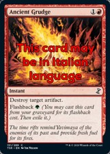 MTG 4x ANCIENT GRUDGE EXC - ANTICO RANCORE - TSR - MAGIC