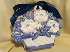 THUN FORMELLA CESTO DI FIORI BIANCO BLU FUORI PRODUZIONE