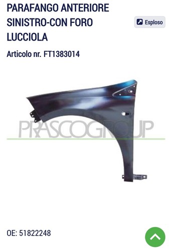 Parafango anteriore fiat - anteriore,
