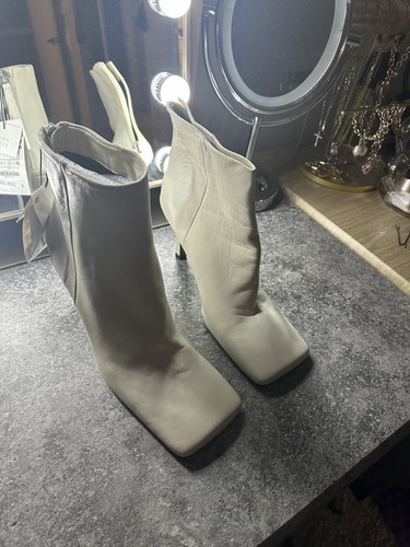Zara leather booties - zara,
